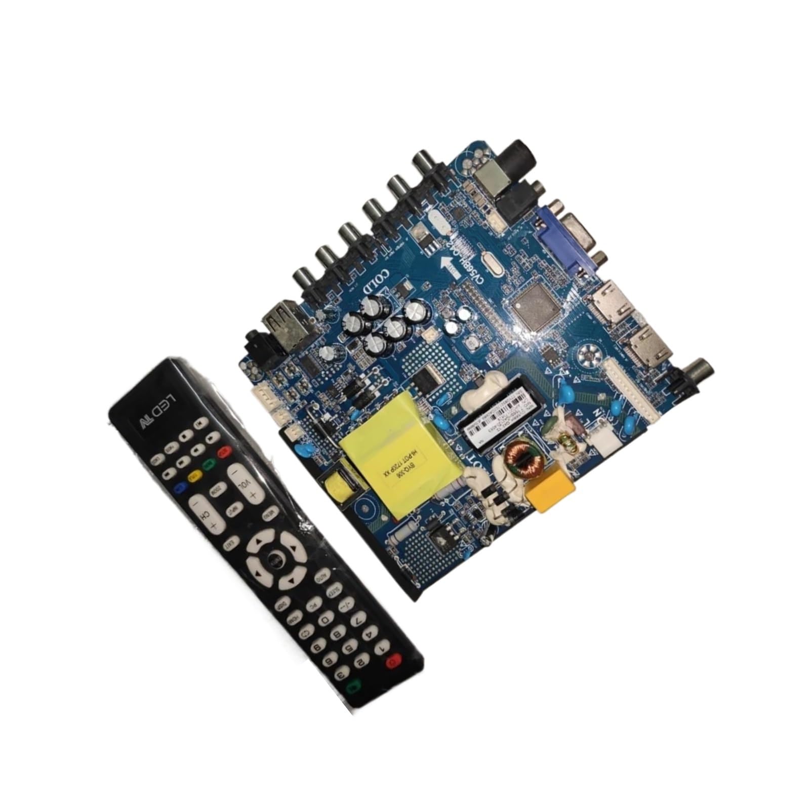 Rear view of the CV56BH-Q42 Universal TV Motherboard