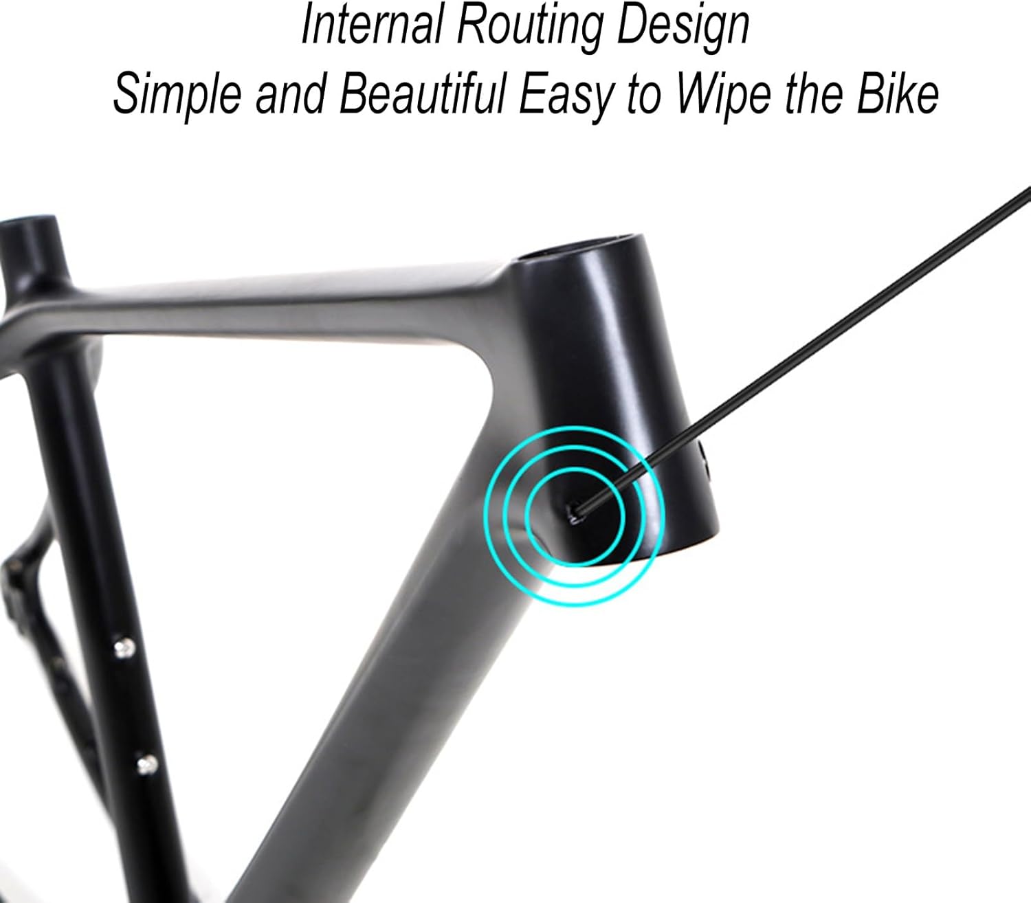 MirOdo Black Bike Frames 27.5/29er Carbon Fiber Mountain Bike Frames 15/17/19'' QR 9x135mm Disc Brake AM XC Cyclocross Hardtail Frame Internal Routing BB92*41 Press-in(Color:Matte Black,Size:27.5/29"*