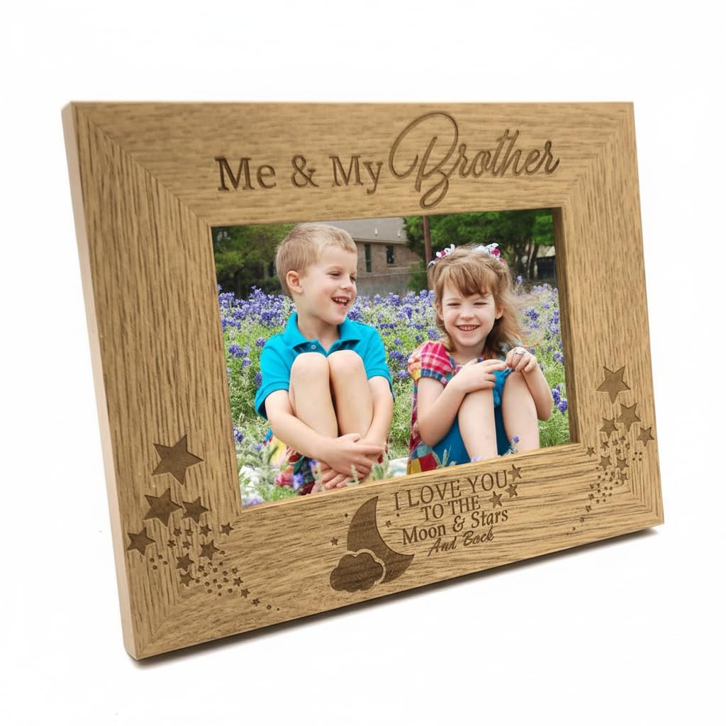 Ukgiftstoreonline Me And My Brother Love You To The Moon Photo Frame Gift (5 X 7 Inch)