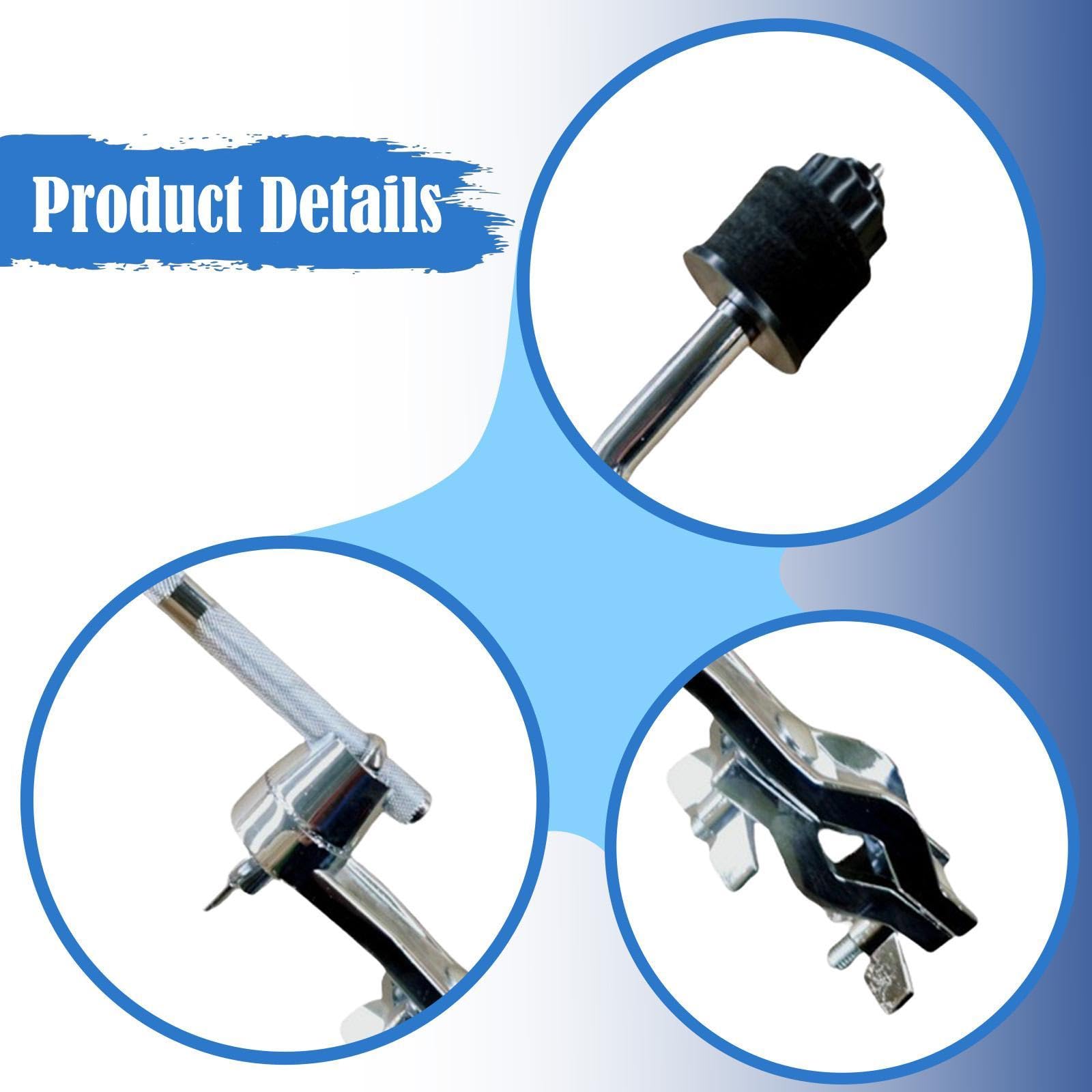 Support de cymbale, rallonge de batterie, accessoires pour instruments de percussion, matériel portable, pince de support de cymbale en métal robuste