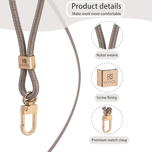 Miniatura 10 de Llavero de muñeca para llaves, correa de muñeca, soporte para llavero, llavero genial para mujeres y hombres, 117 marrón