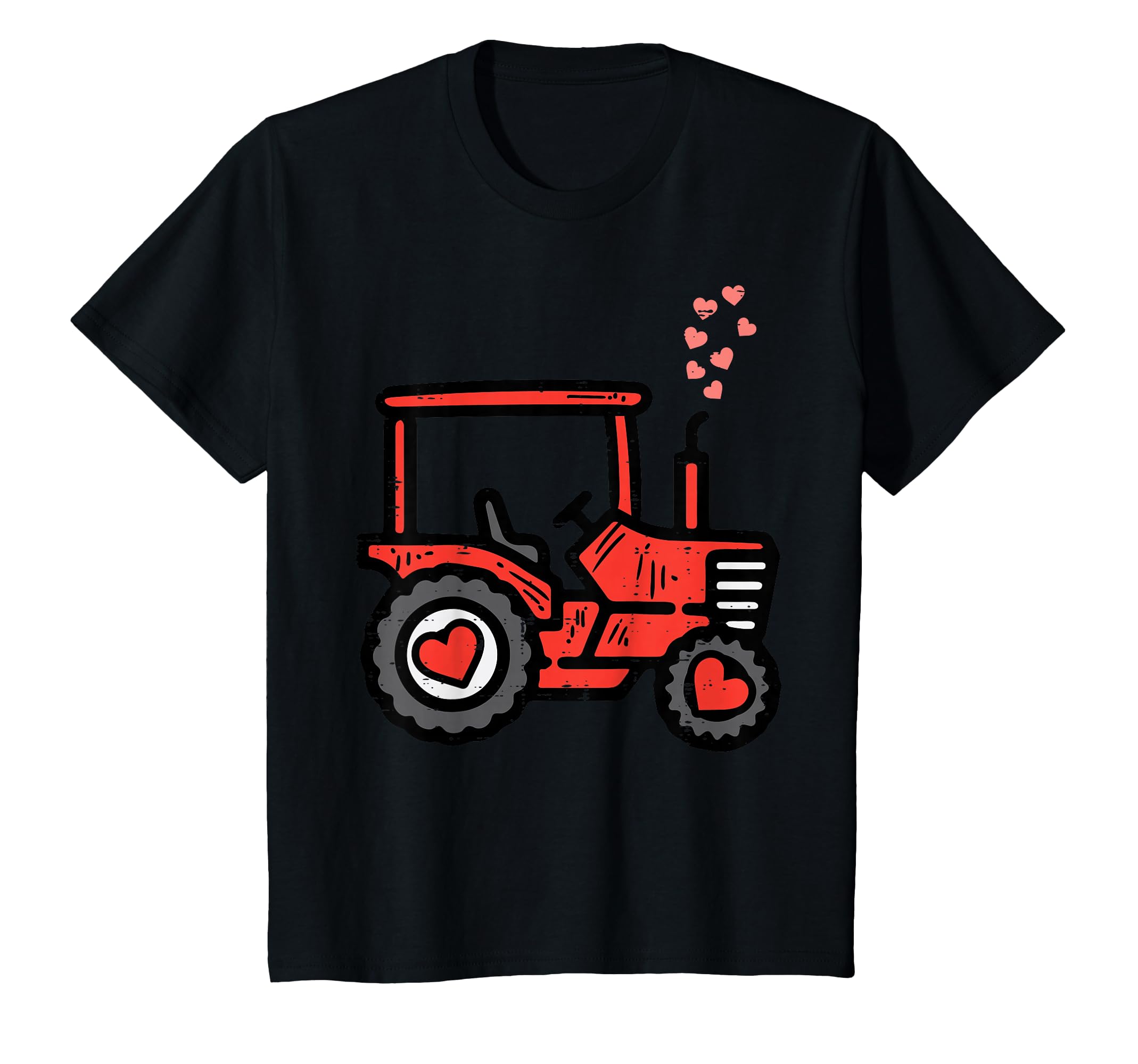 Kids Valentines Day Tractor Truck Cute Farm Boys Kids Toddlers T-Shirt