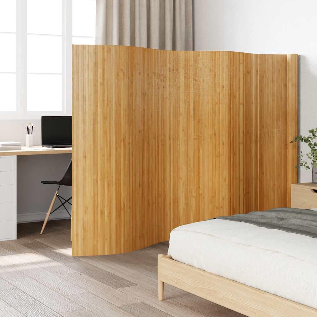Paravent en bambou naturel grand format 800 x 165 cm mobile