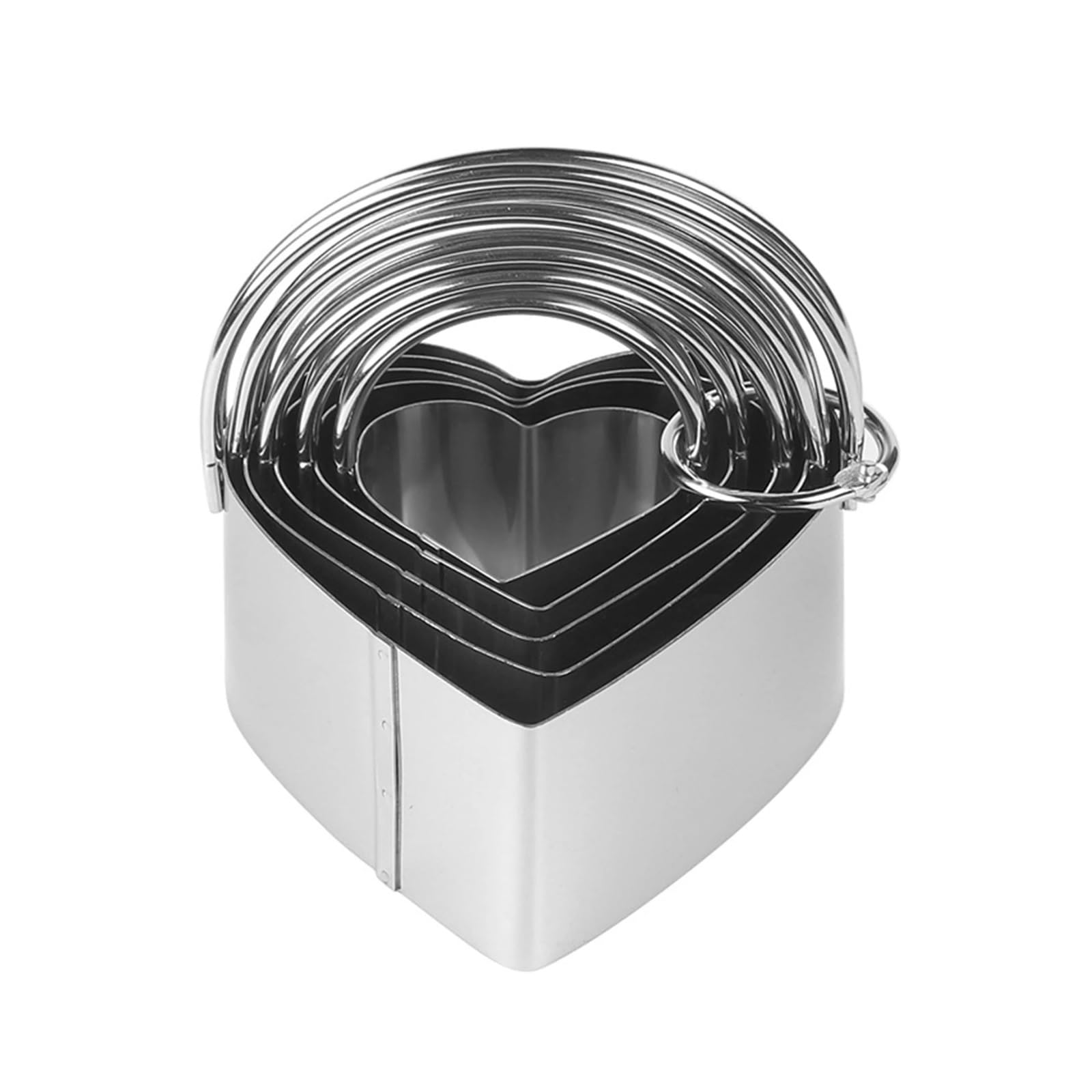 Emporte-pièce rond, carré, étoile, fleur, cœur, en acier inoxydable, for biscuits, anneau de mousse, moule à biscuits, accessoire de pâtisserie DIY(Full series-9 sets)