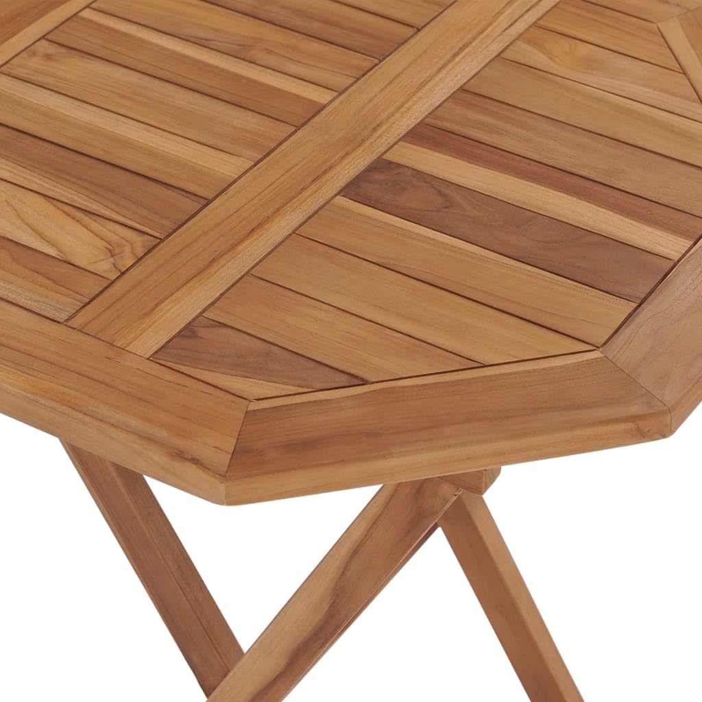 60 x 60 x 75 cm, tavolo da giardino in legno di teak massiccio, pieghevole, resistente alle intemperie, legno duro di teak sabbiato fine con finitura a base d'acqua, goditi il tè pomeridiano con gli
