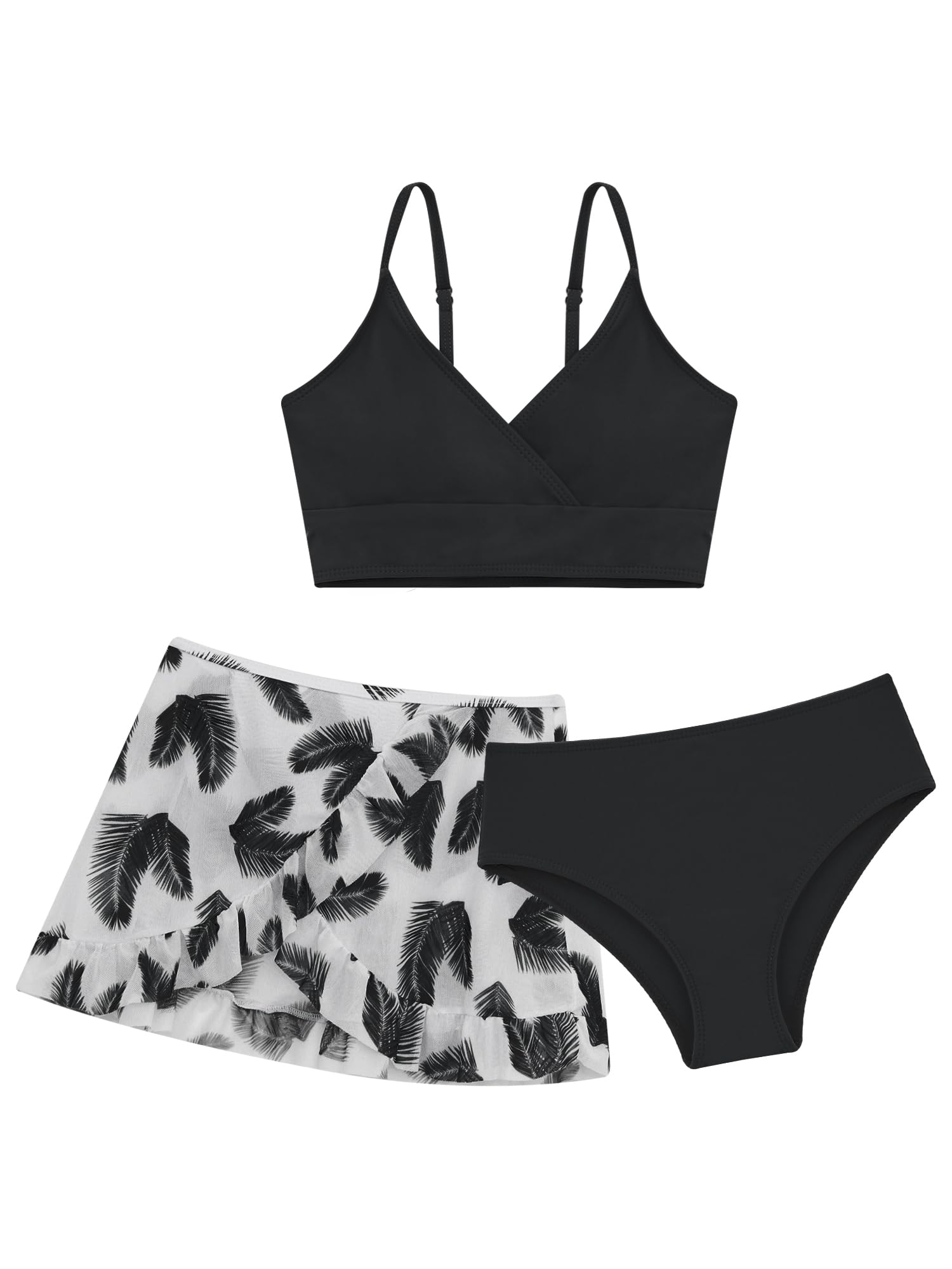 Nyeemya Conjunto de Bikini Bralette Niñas Trajes de Dos Piezas Bañador Volant Top Braguita Bragas de Bikini Ropa de Playa