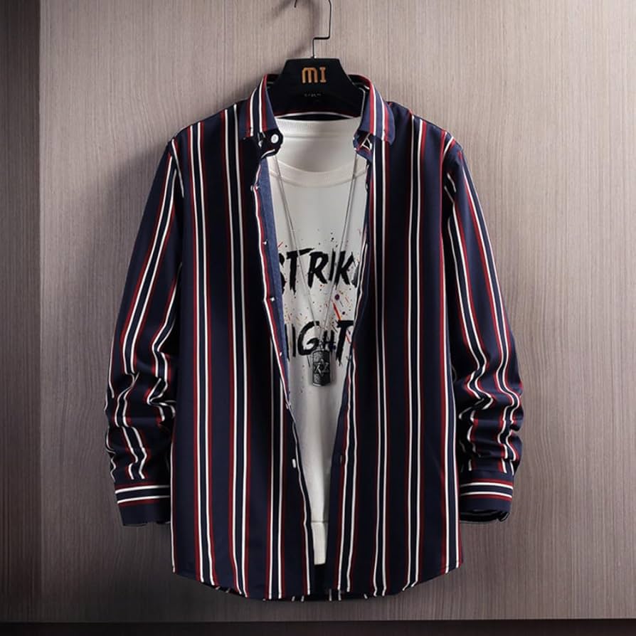 Monoha ストライプ 長袖Tシャツ ネイビー Monoha ストライプ 長袖Tシャツ ネイビー Monoha ストライプ