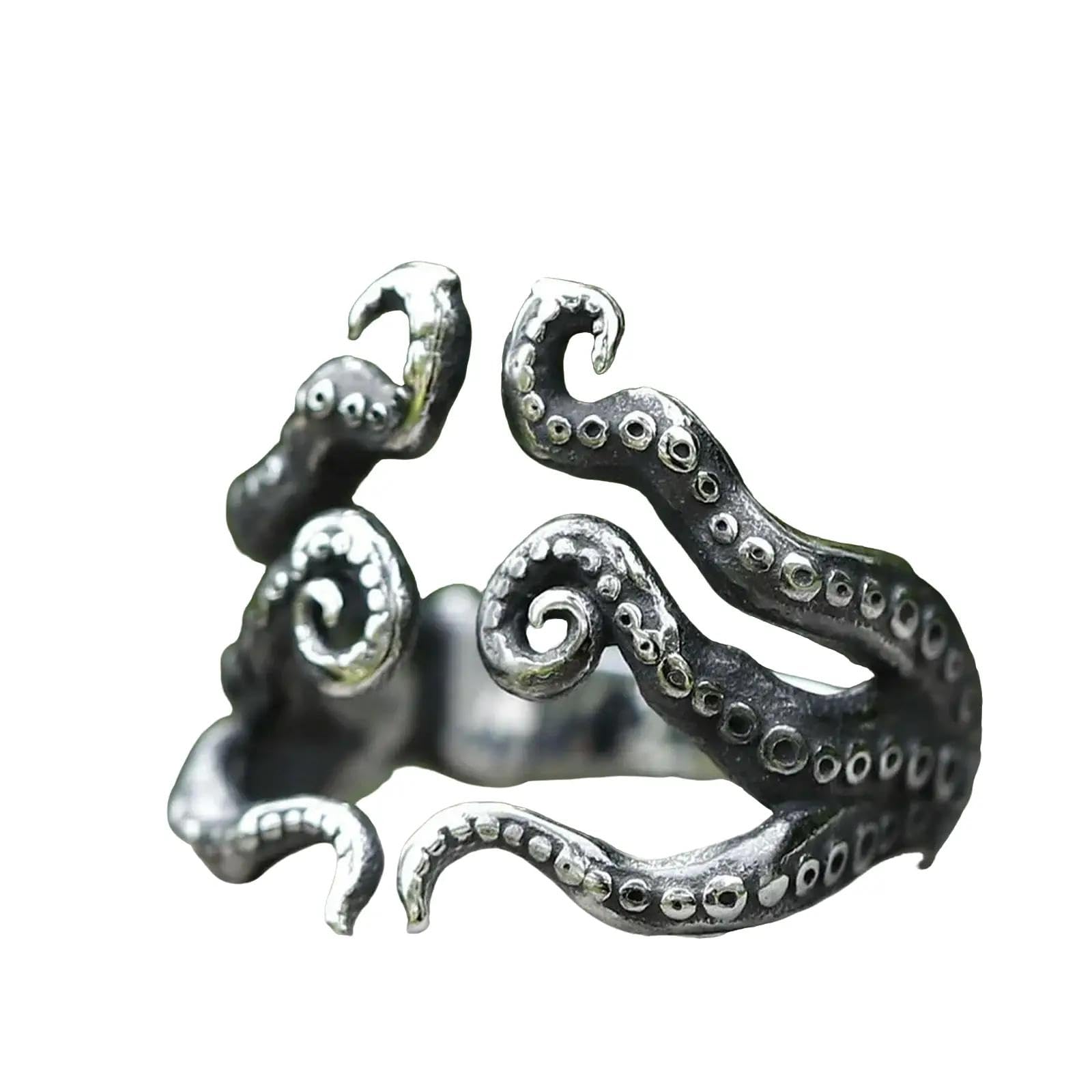 Generic New Men's Rings Punk Rock Fashion Squid Ring For Teens Animal Jewelry Gift Vintage, 10