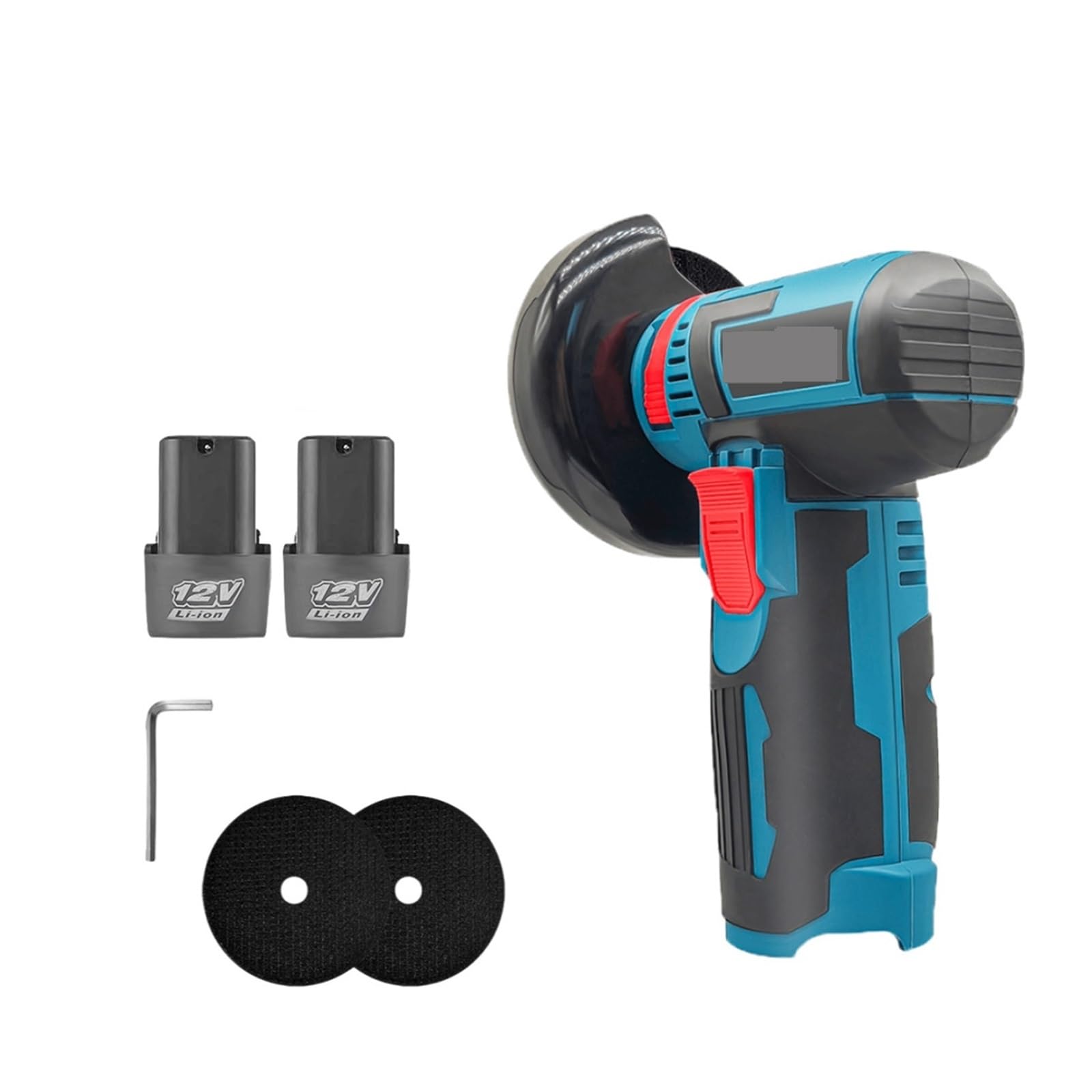 Smerigliatrice angolare elettrica a batteria da 3 pollici 76MM M5 12V 19000rpm Strumento di macinaze ricaricabile Rettifica Lucidatura Utensili elettrici taglio Officina(2 x 1.5Ah Battery)