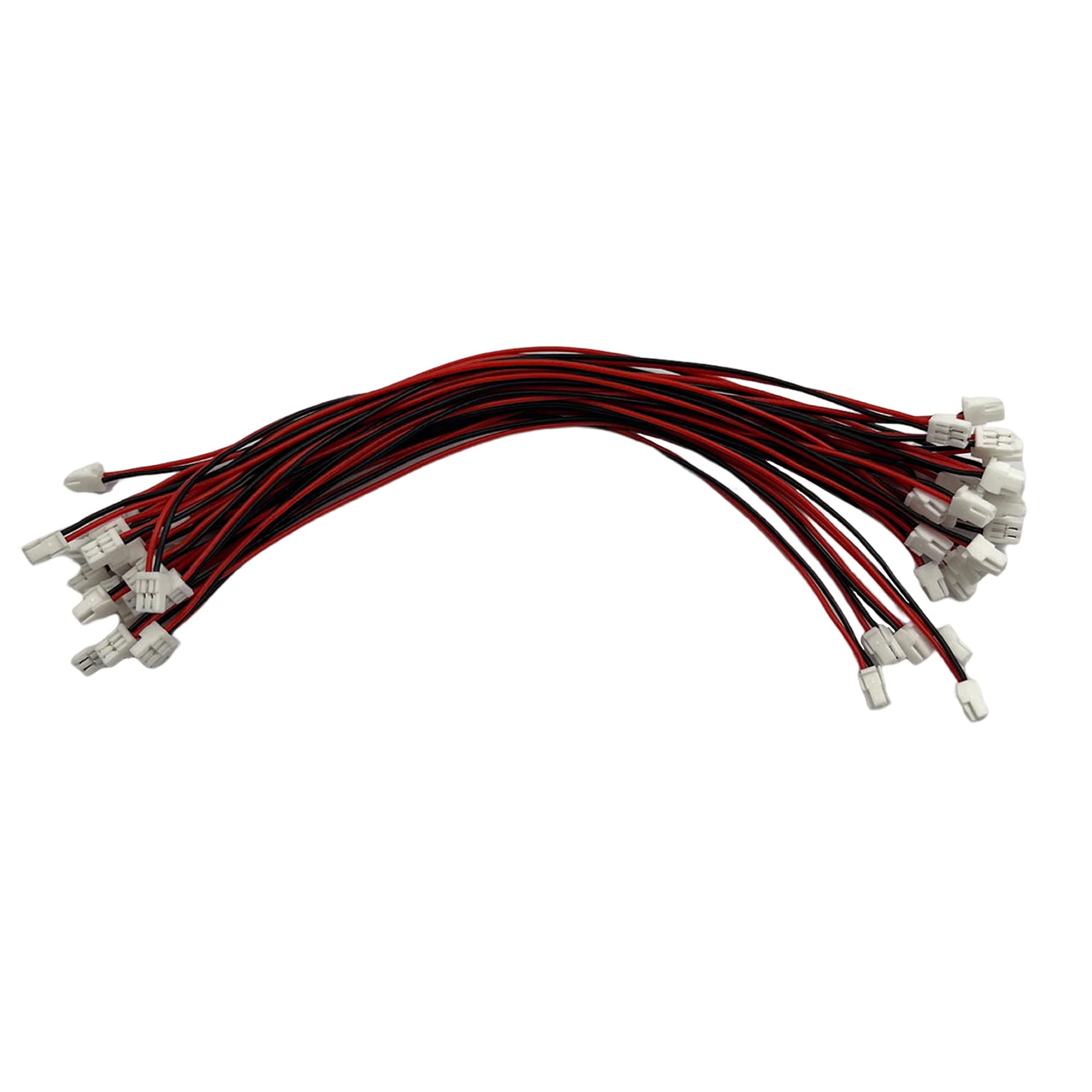 20Pcs Micro JST GH 2Pin 1.25mm Male to Male Connector, GH1.25 Terminal Connector Wire Cable 15cm 28AWG