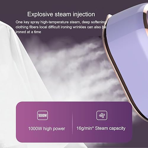 Miniatura 5 de Mini vaporizador para ropa, plancha de vapor 2 en 1 y vaporizador de ropa, plancha de vapor de mano giratoria de 180 para ropa, plancha de vapor de