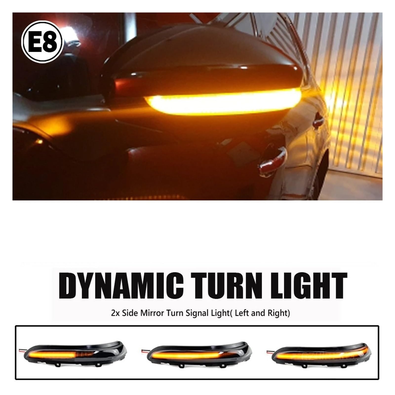 Coche Luces Intermitentes Laterales para Citroen para C3 MK3 para C4 2017 2018 2019 2020 2021 2 Luces LED Secuenciales Luz Señal Giro Dinámica Luz Intermitente Espejo Retrovisor
