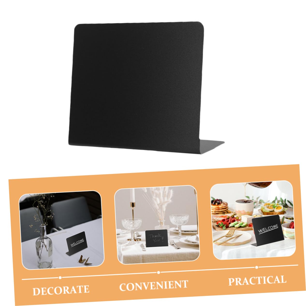 SHINEOFI 60pezzi Lavagnette Decorative Da Mini Lavagne Per Messaggi e Prezzi Riutilizzabili e Stabili Per Buffet Ristoranti e Eventi