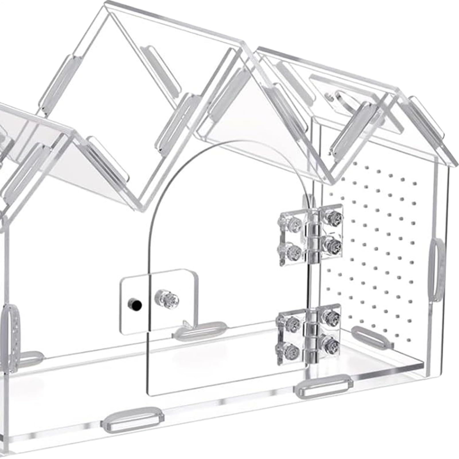 Skakunowate Terrarium Przezroczyste Akrylowe Pudełko z Magnetycznymi | Akrylowe Terrarium dla Pająków Skakunów dla Modliszek Gadów Węży Gekonów Żółwi Jaszczurek Brodatych