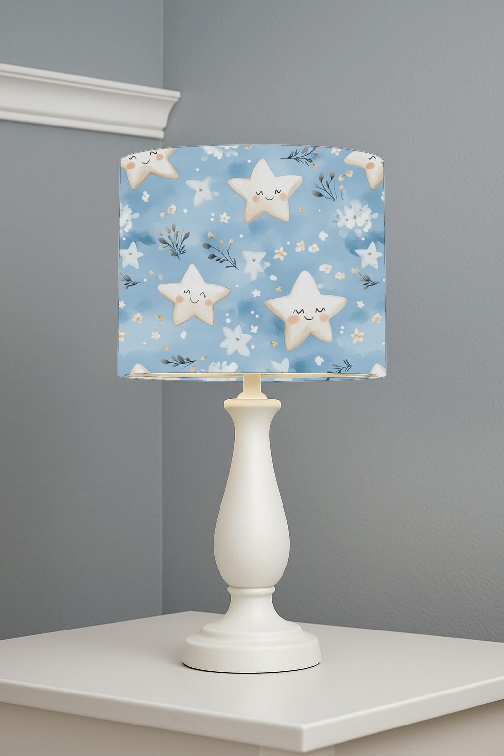 Smiling Stars Bliss lightshade – 20 x 18.5cm Table Drum Shade | A194A6