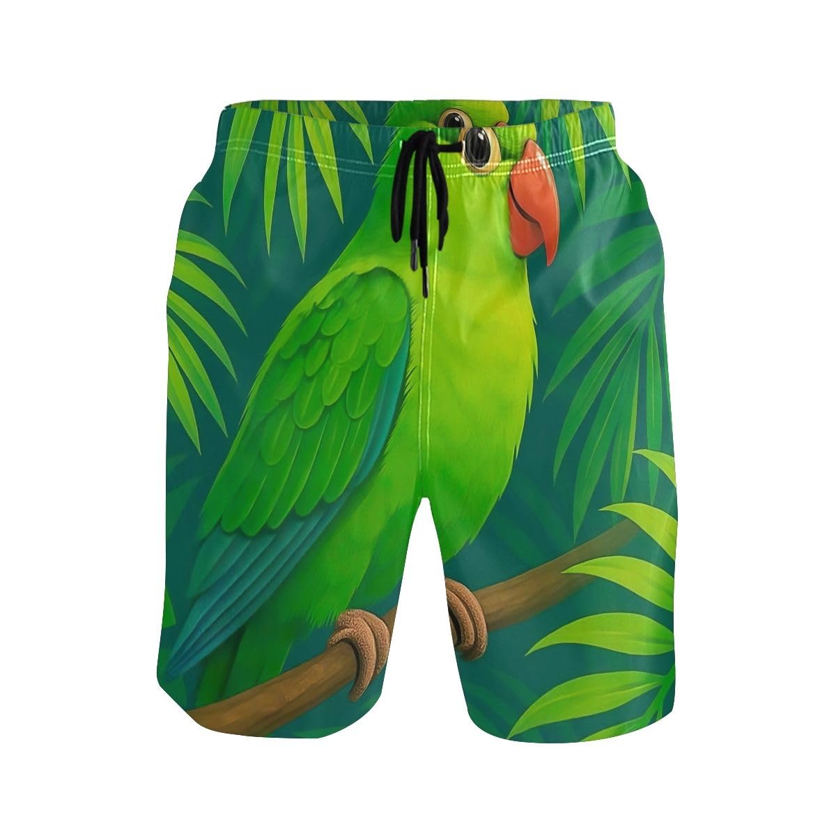 Boxer Shorts Pantalon Perroquet Vert Short Plage Homme Séchage Rapide Sport Trunksdoublure en Maille Swim Shorts pour Voyage Plage Fitness