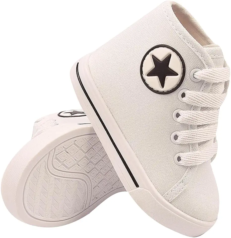 Tênis de Bebê de Cano Alto Estrela com Sola de Borracha, 15ao23