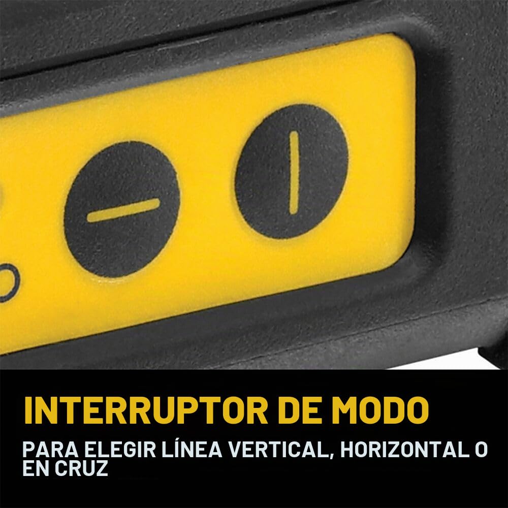 DEWALT DW088K-XJ - Láser Autonivelante de 2 Líneas en Cruz, Alcance de 15m, Base Pivotante, Precisión +/-3mm/10m, Compatible con Detector DE0892, Maletín y Pilas AA Incluidas