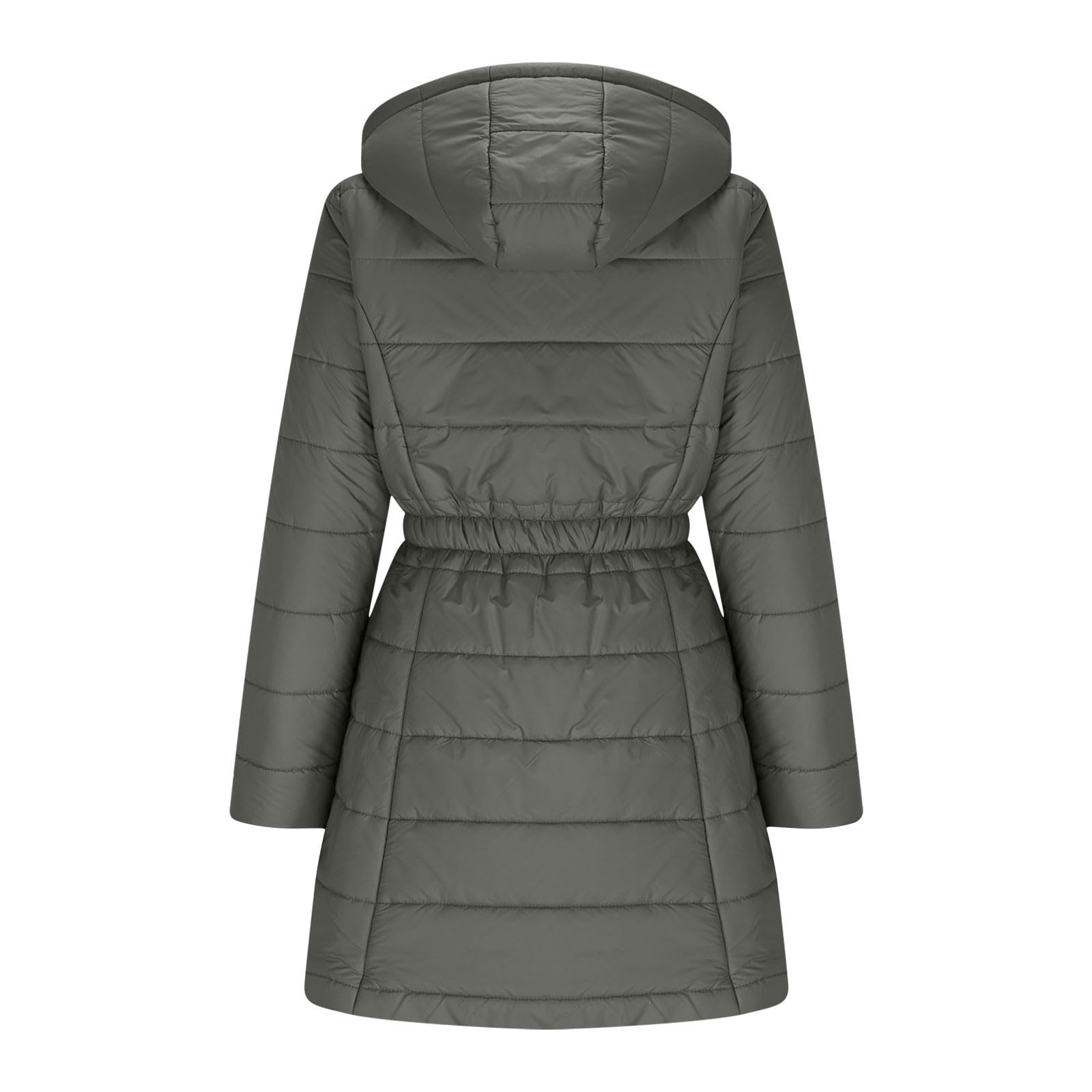 HAOLEI Abrigo Parka Invierno Mujer de Forro Polar Chaqueta Acolchado Termica de Cremallera Largo con Capucha Cálido Parka a Prueba de Viento Cazadora Invierno para Mujer Gruesa Gabardina Cortavientos