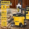DEWALT Dust Separator with 6 Gallon Poly Tank, 99.5% Efficiency Cyclone Dust Collector, High-Performance Cycle Powder Collector Filter, DXVCS002, Yellow