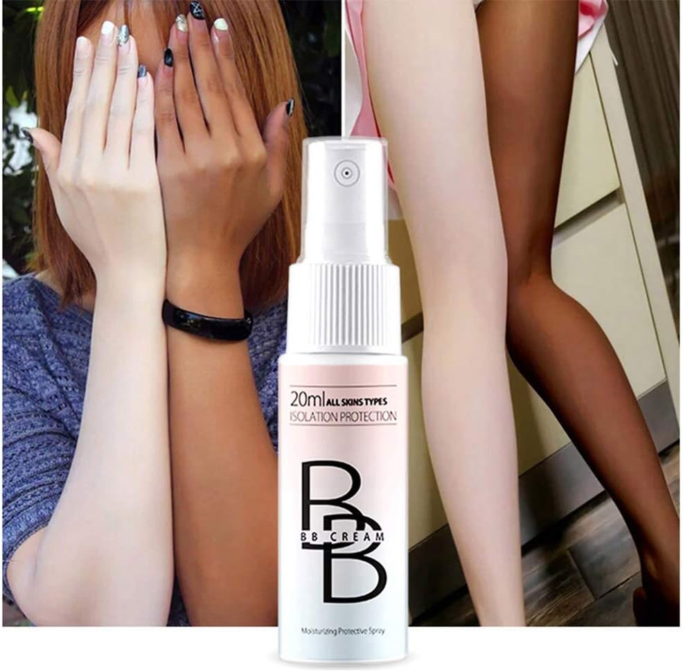 Spray BB Cream - Concealer Brighten Whitening Moisturizing Base Face Foundation Lightweight, Multi-Function, High Coverage Makeup
