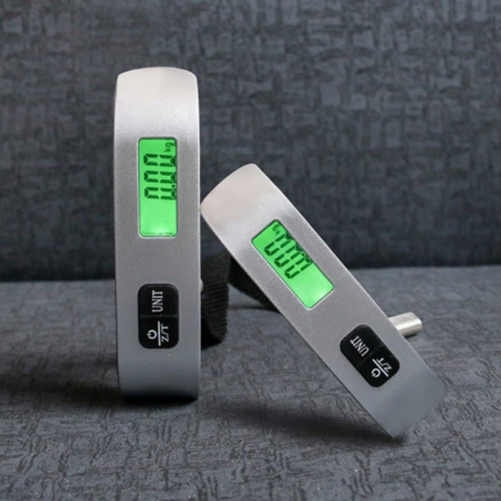 Báscula de equipaje portátil, báscula de peso digitalBáscula de equipaje, báscula portátil Pantalla LCD digital Maleta de mano de 50 kg Bolsa de viaje Gancho de peso Báscula de pesaje electrónica Pesa