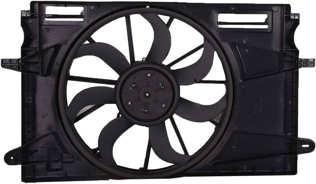 Radiator Cooling Fan Motor Assembly for Chevy for Cruze 17-19 1.4L 2pcs Stainless Steel Silver