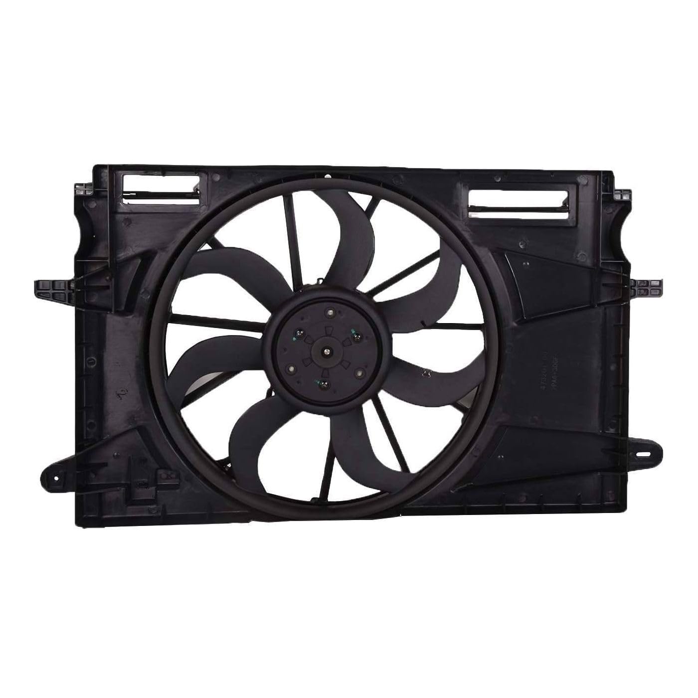 Radiator Cooling Fan Motor Assembly for Chevy for Cruze 17-19 1.4L 2pcs Stainless Steel Silver