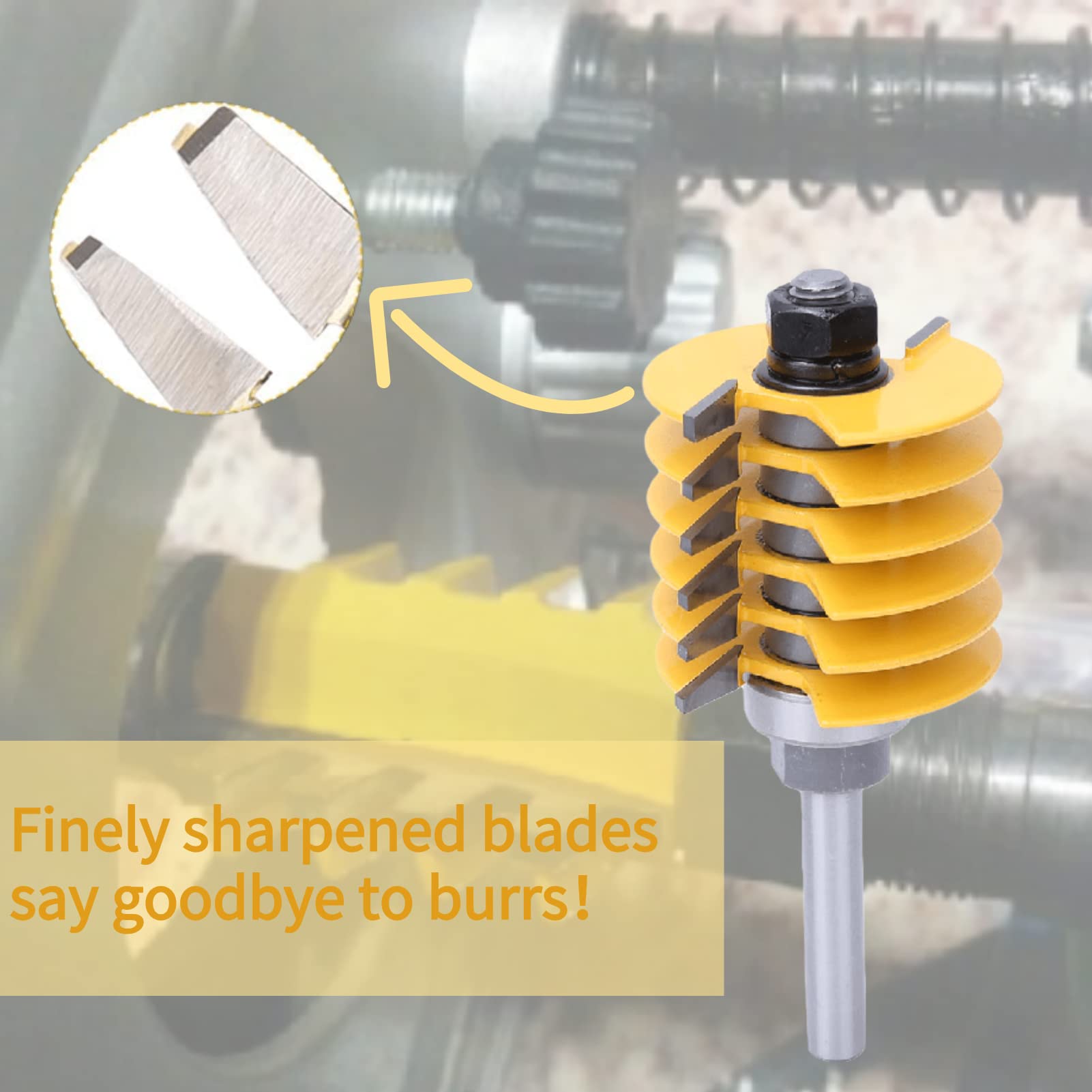 Finger Joint Router Bit, 8 millimetri gambo regolabile cuscinetto Finger Joint, reversibile lavorazione del legno scalpello Cutter fresa fresa Finger Joint Router Bit