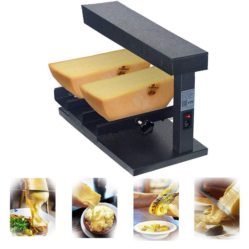 Elektryczny topiący grill do sera z podwójną powierzchnią grzewczą - komercyjny topiacz do sera, szybkie podgrzewanie Raclette Grill Machine