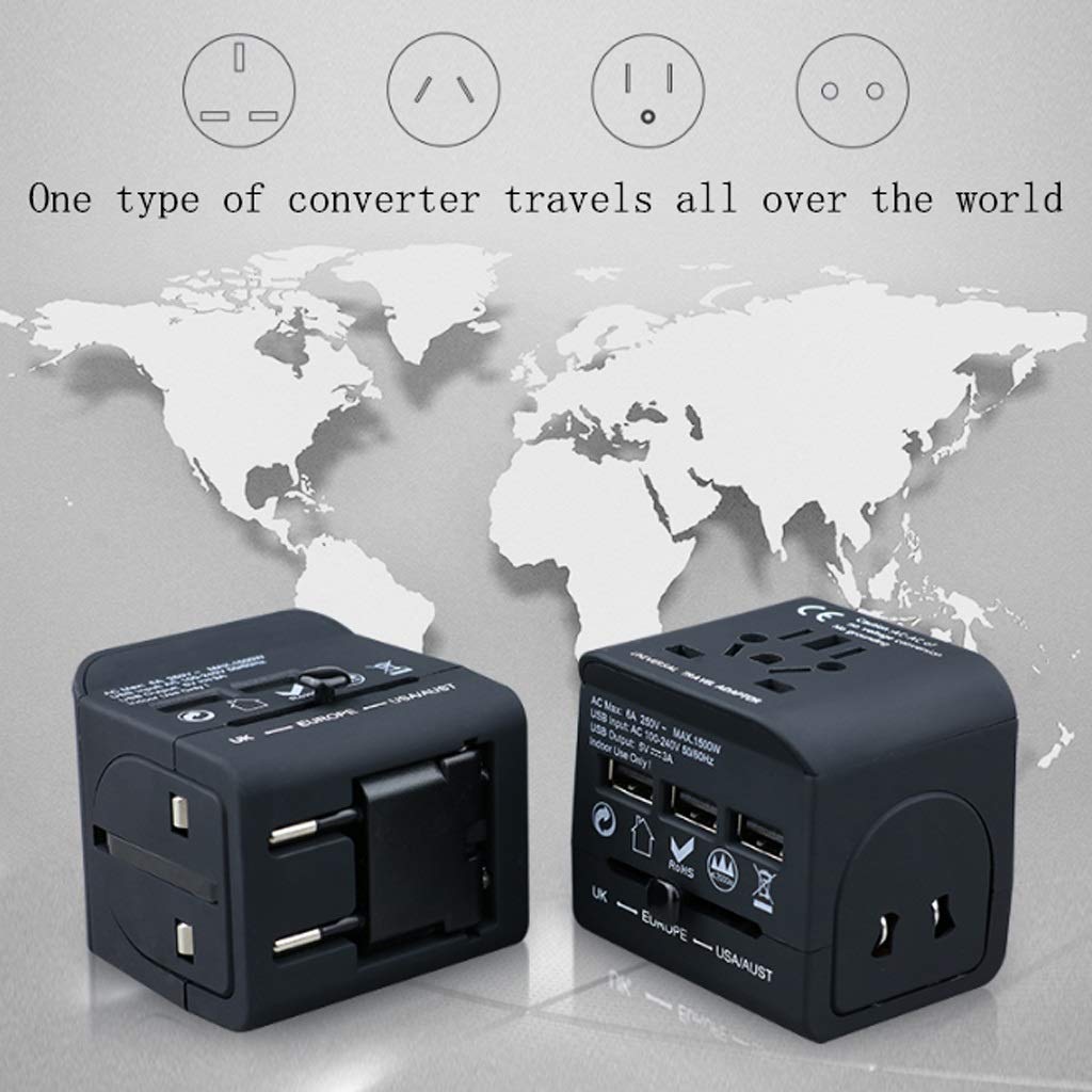 Toma de conversión de Carga Internacional de Viaje portátil, Adaptador Universal Mundial, Enchufe de Viaje de Viaje en Todo el Mundo (Color : E)