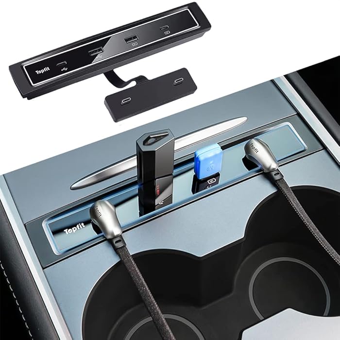Buy EVAUTO Tesla 2022 2021 Model 3 model Y USB HUB Docking Station