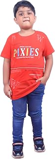 Boys Red Coloured Graphic Printed Cotton Tee – Soft & Comfortable Casual Wear Price In India