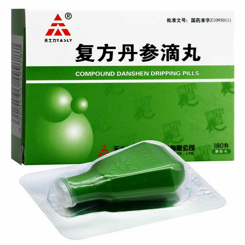 Compound Danshen Dripping Pills/Fu Fang Dan Shen Di Wan (180 Pills/Box) 复方丹参滴丸
