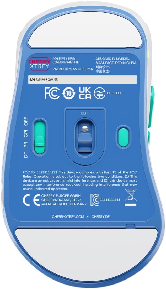 CHERRY XTRFY M64 Wireless | Ultra Light Ergonomic Gaming Mouse (M64, White)