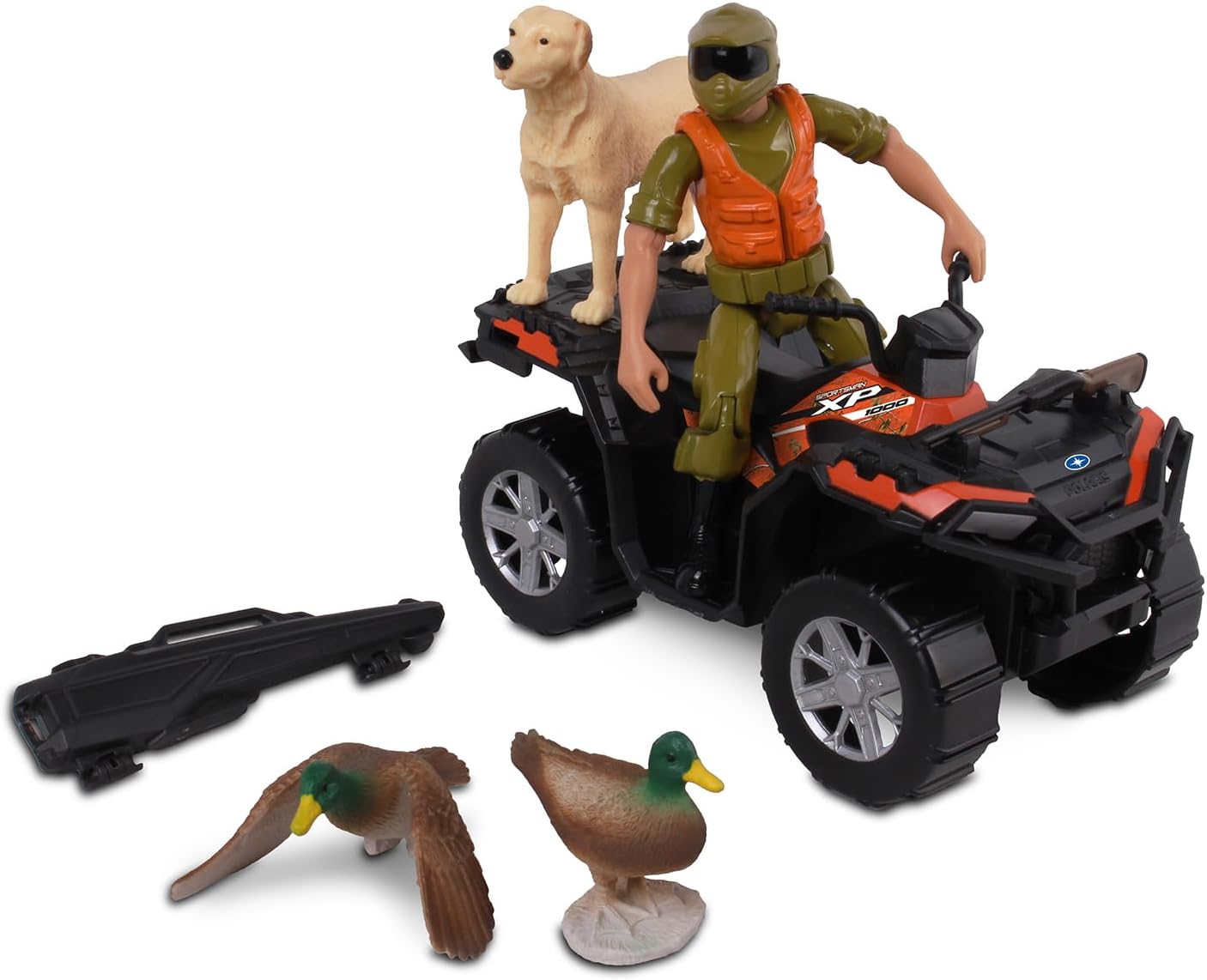 NKOK 1:18 Realtree 6 Piece RT Polaris Ranger Elk Hunting Playset (Colors May Vary), Allows Children to Pretend Play and Use Their Imagination, for Ages 3 and up