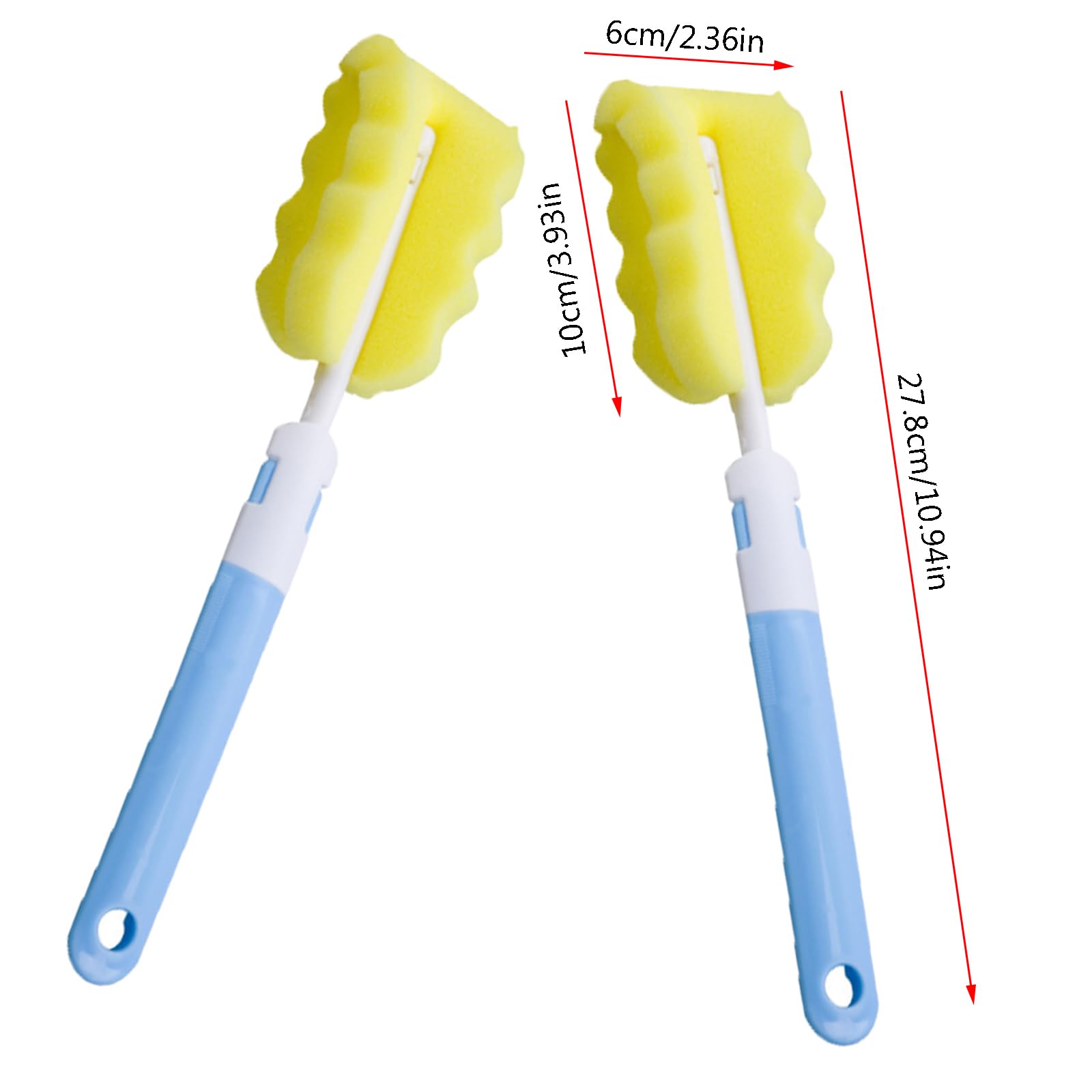 4 Pezzi Spazzola di Bottiglia, Lavabottiglie Pennello, Spazzola per la Pulizia Delle Bottiglie di Spugna, per Tazze e Bollitori (Arancione, Blu, Verde, Rosa)