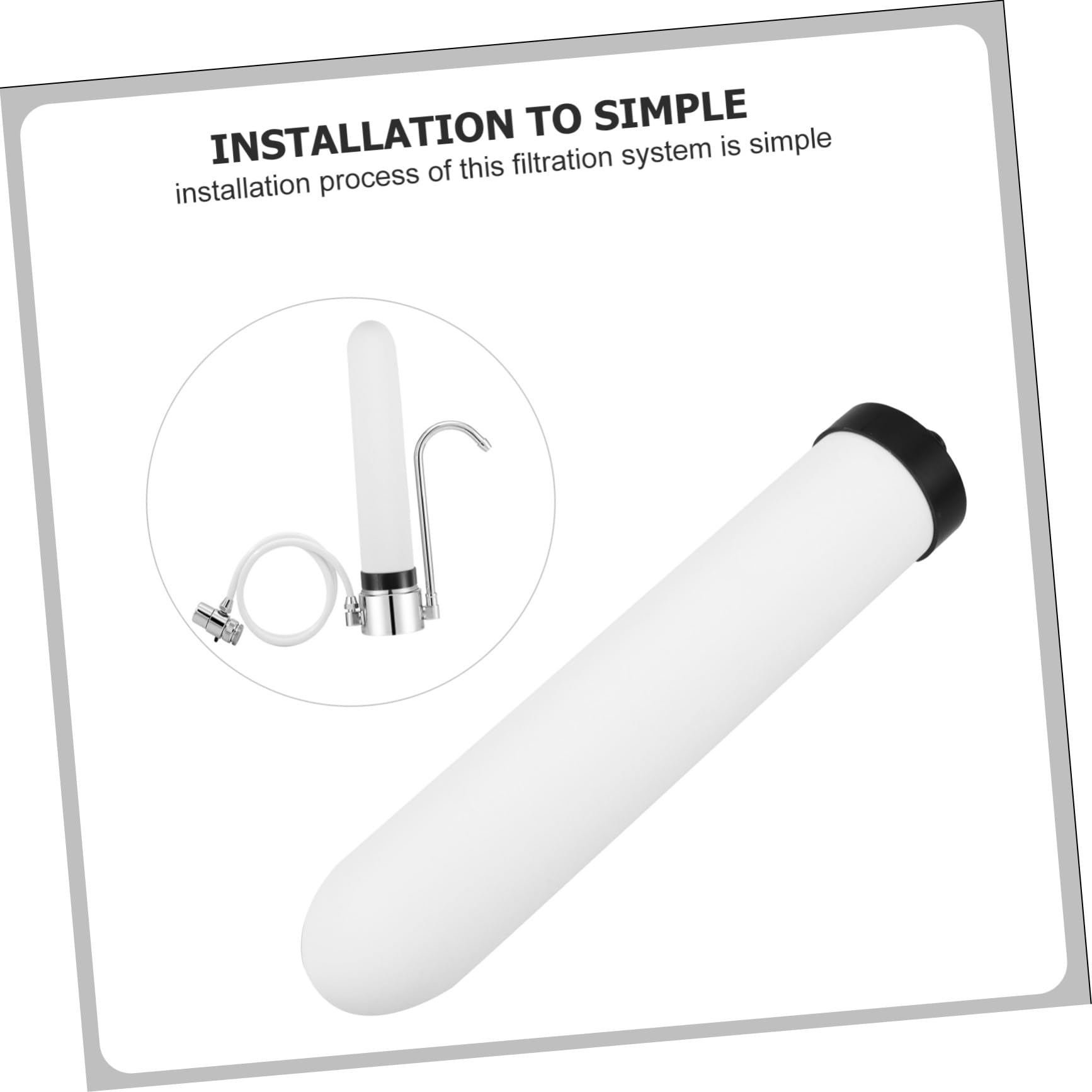 Filtro Cerámico de Repuesto Beige, 2 Piezas para Agua Potable | Compatible Filtros de Encimera, Instalación Conveniente, Cartucho para Sistema de Filtración