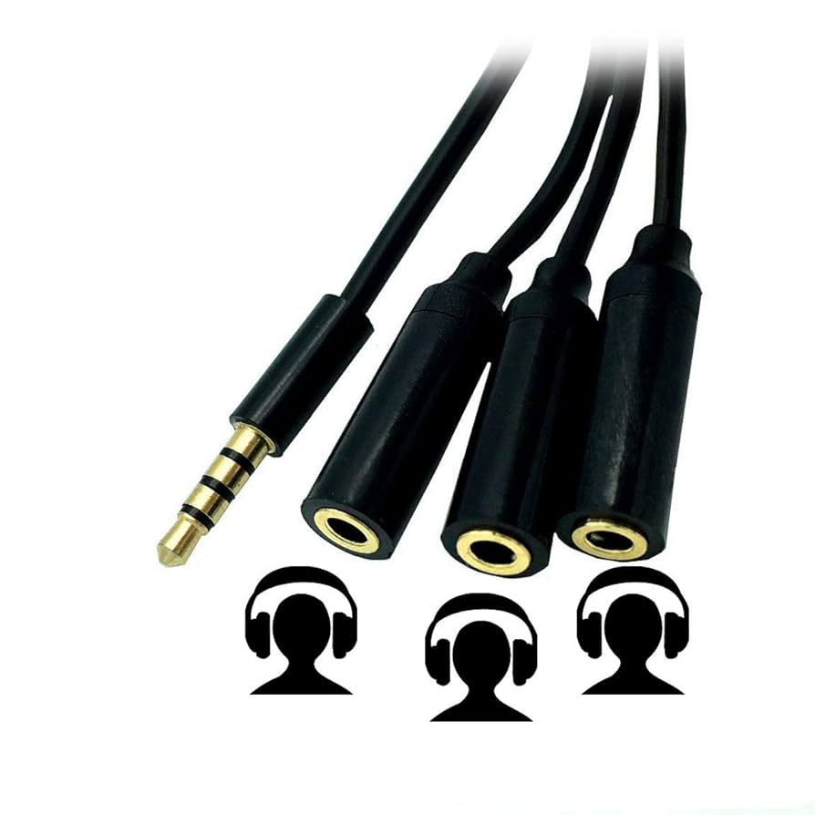 Amazon | Ulyris 3.5mmステレオ イヤホンスプリッター 【50cm