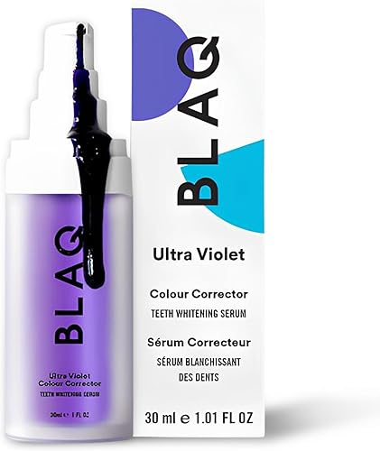 Blaq Suero blanqueador de dientes con corrección de color ultravioleta, la pasta dental morada mágica australiana original, corrector de color para