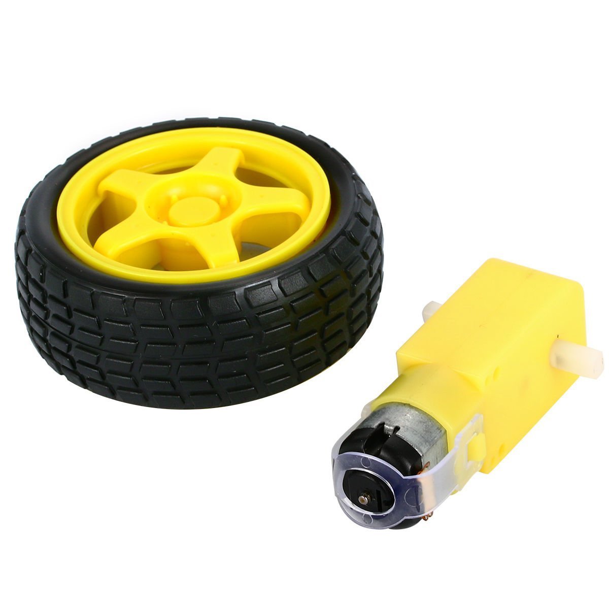Smart Car Robot Plastic Dc 3V 5V 6V Drive Gear Motor with Tyre UNO