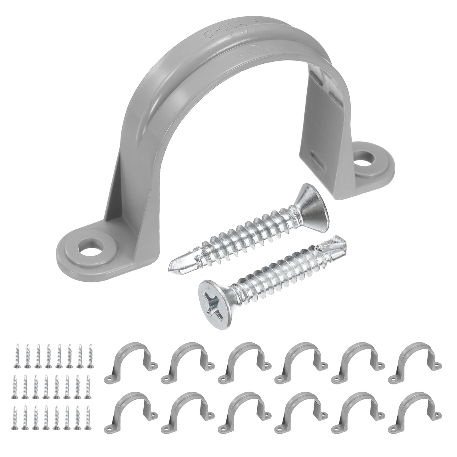 Colliers de conduit en plastique QUARKZMAN de haute résistance avec vis inox