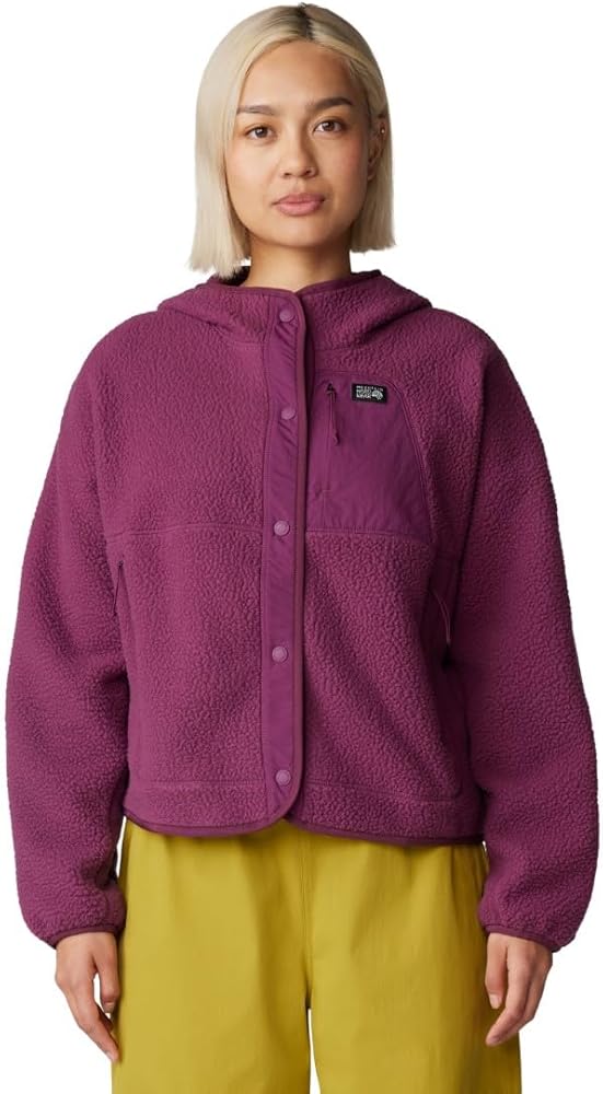 Mountain Hardwear Women's HiCamp Fleece Snap Front Jacket, Sugar