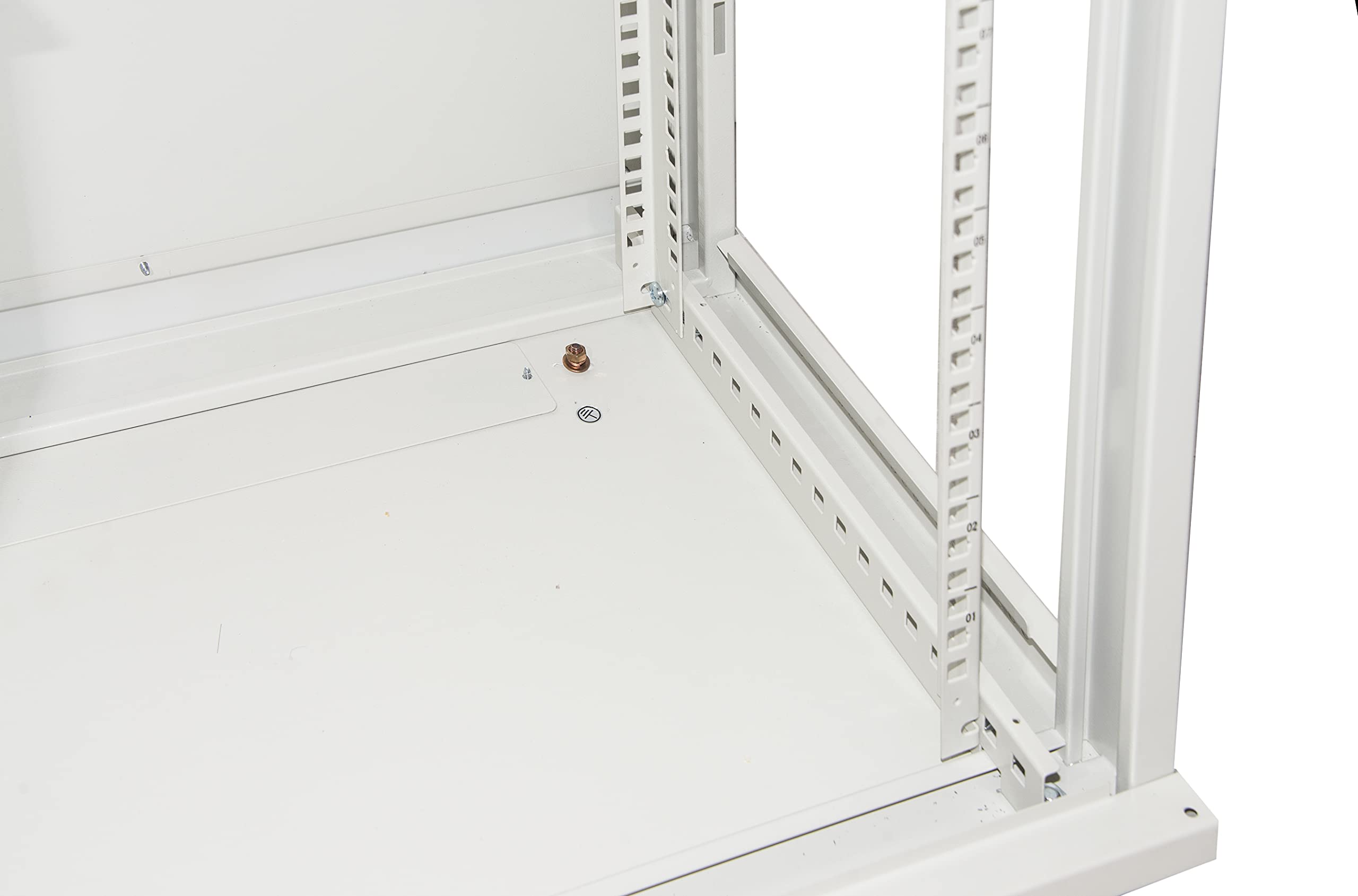LINK LK1912UGF - Armadio Rack 19" da Muro 12U – 635x600x450 mm, Grigio, Disassemblato, Porta in Vetro, per Server, Switch e Apparecchiature IT