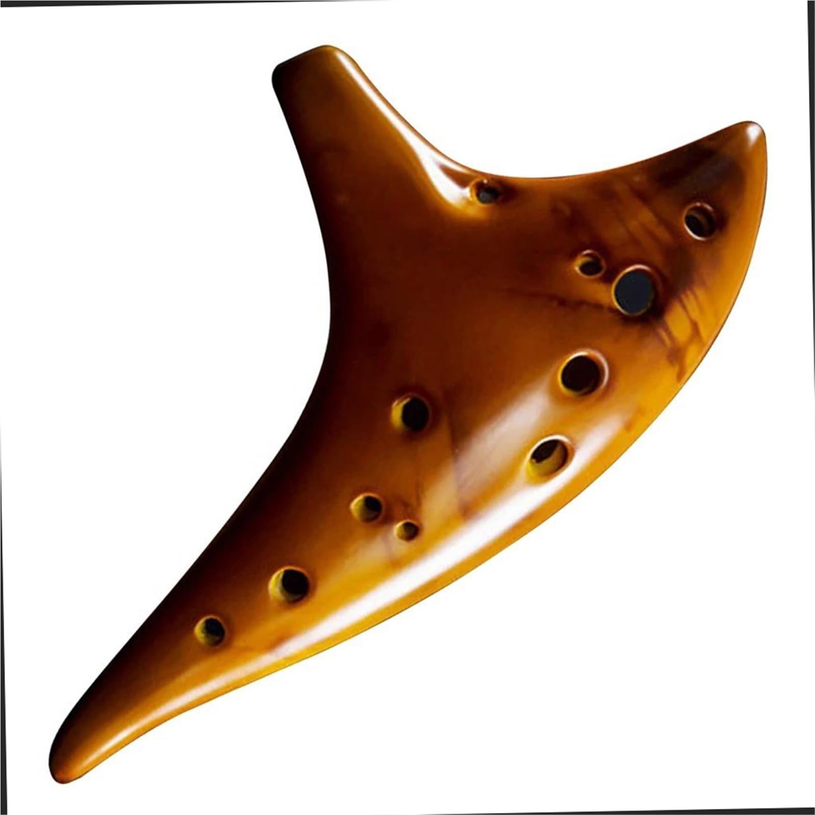 Ocarina Standard Ocarina in Do alto a 12 buche facile da suonare | Ampia gamma, tono pieno e chiaro, compatto e portatile(Yellow)