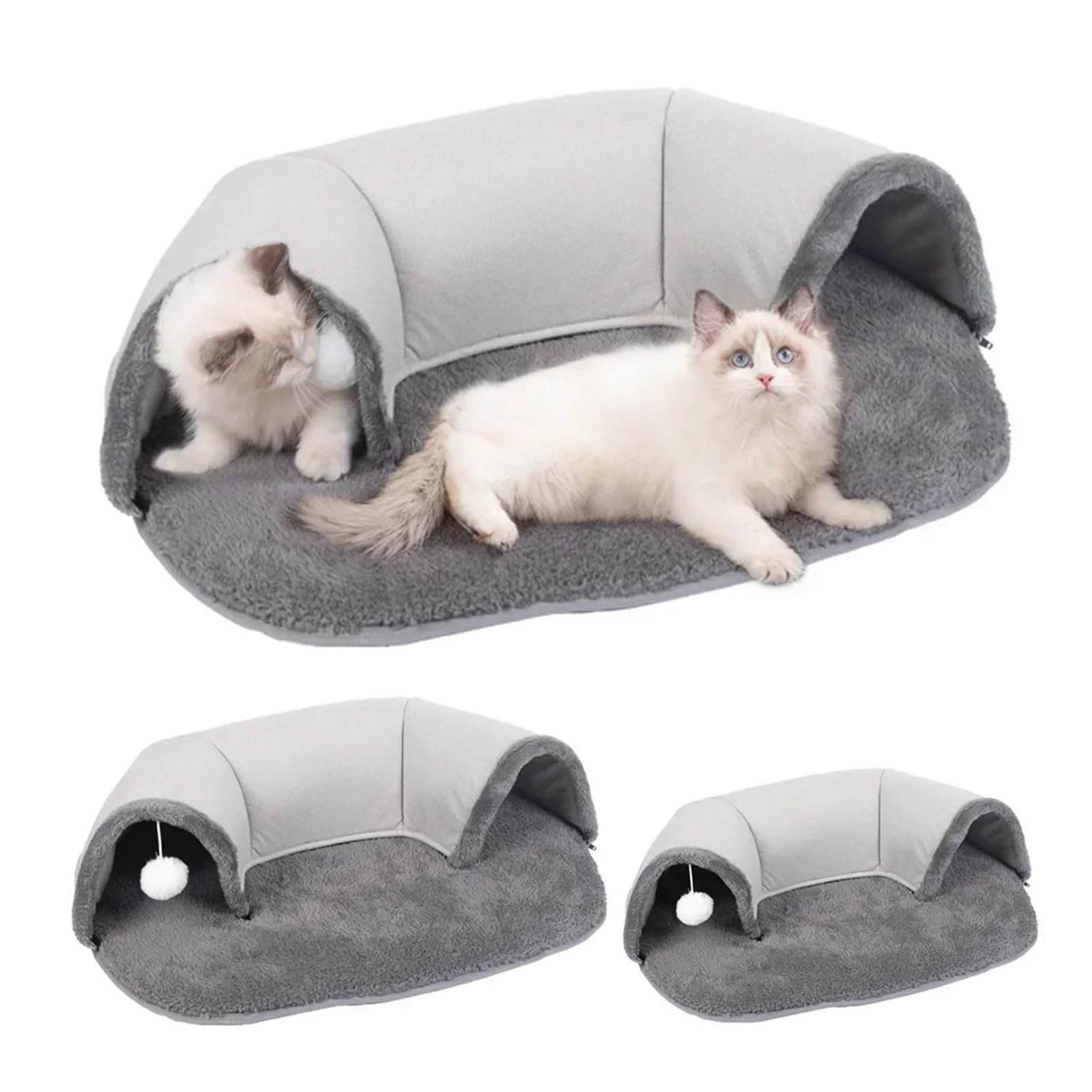 Túnel for Gatos, for Gatos Multiusos, tapete for Gatos, Juguetes de Entrenamiento Disponibles en Todas Las Estaciones, Suministros for Mascotas, Perros pequeños y Gatos(86x61x24cm)
