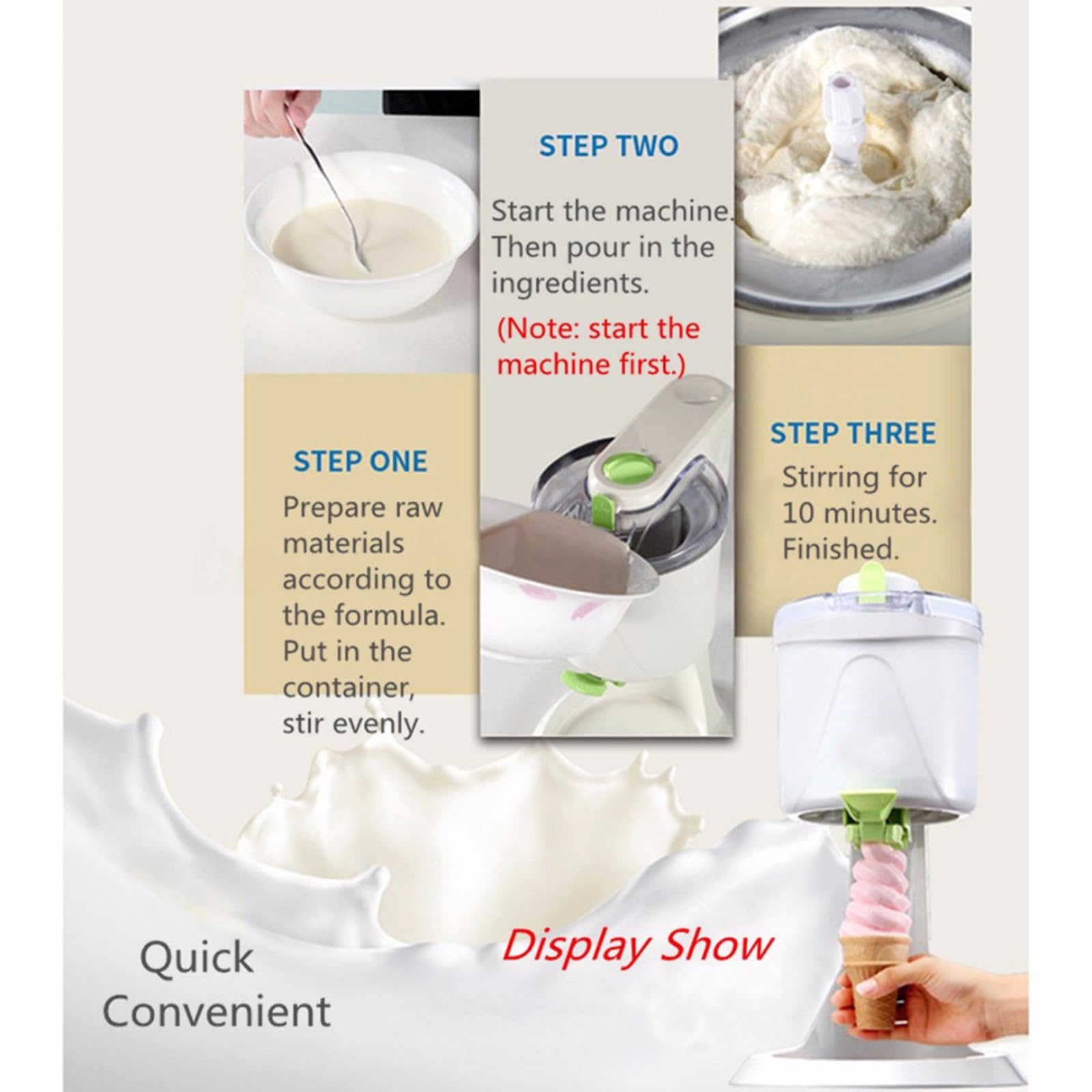 Sorbetière Sorbetiere Mini Machine à crème glacée Automatique Yaourt Sorbet Machine Maison Ménage Cuisine Gelato Maker