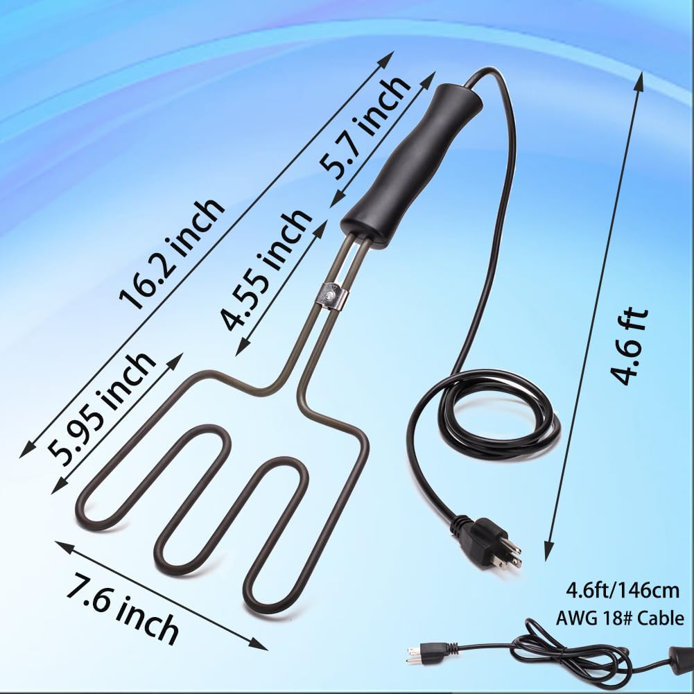ASNAMA - Accendino elettrico a carbone, 800 W | Accendino a carbone per barbecue e caminetto, bobina in acciaio inox, cavo lungo 1,4 m, combustione rapida