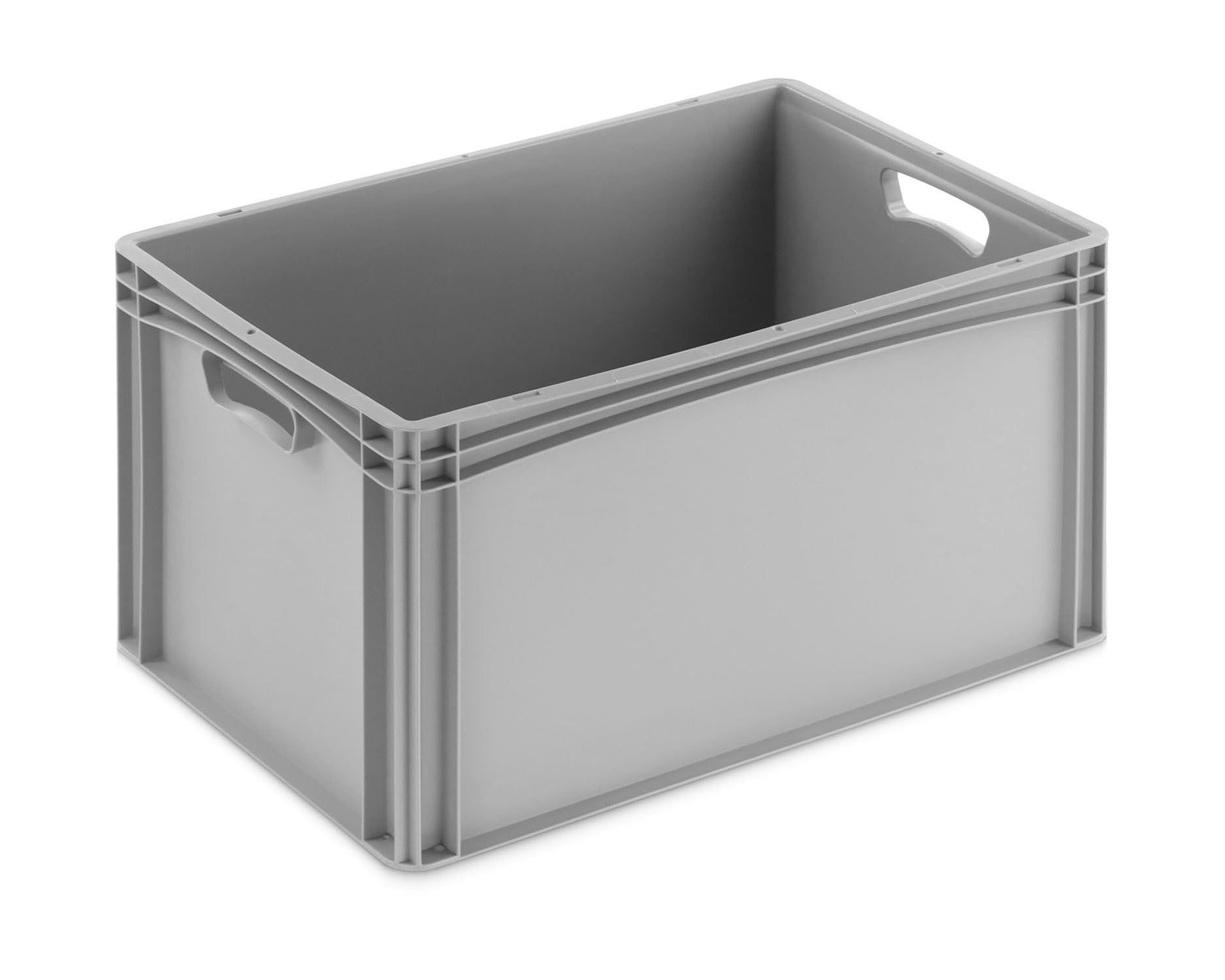 DIE BOX FABRIK Eurobehälter 600x400x320mm | geschlossene Box | Aufbewahrungsbox | Kunststoff Kisten | Lagerbehälter mit Griffen | robuste Stapelbox | Eurokiste | Mehrwegbehälter