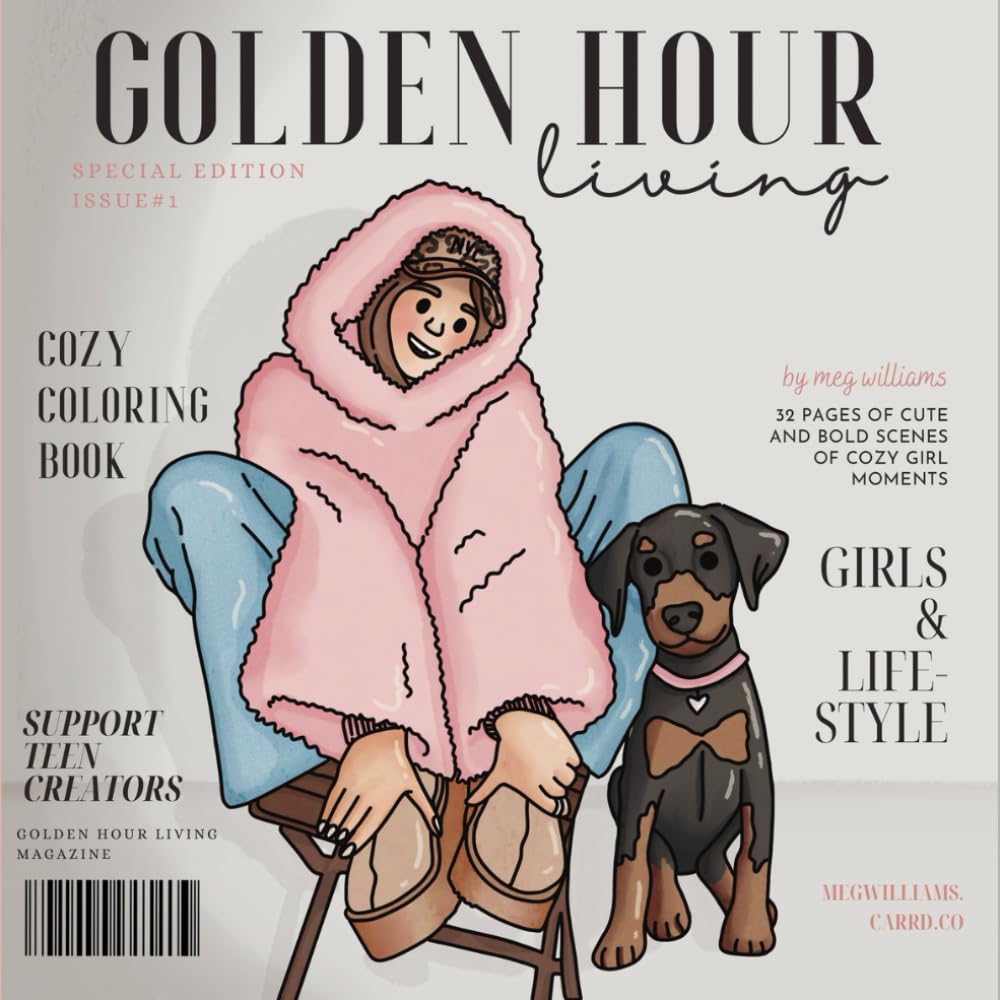 Golden Hour Living:: Bold Detailed Coloring Book for Adults Featuring Lifestyle Scenes of Girls, Cozy Moments, and Everyday Adventures